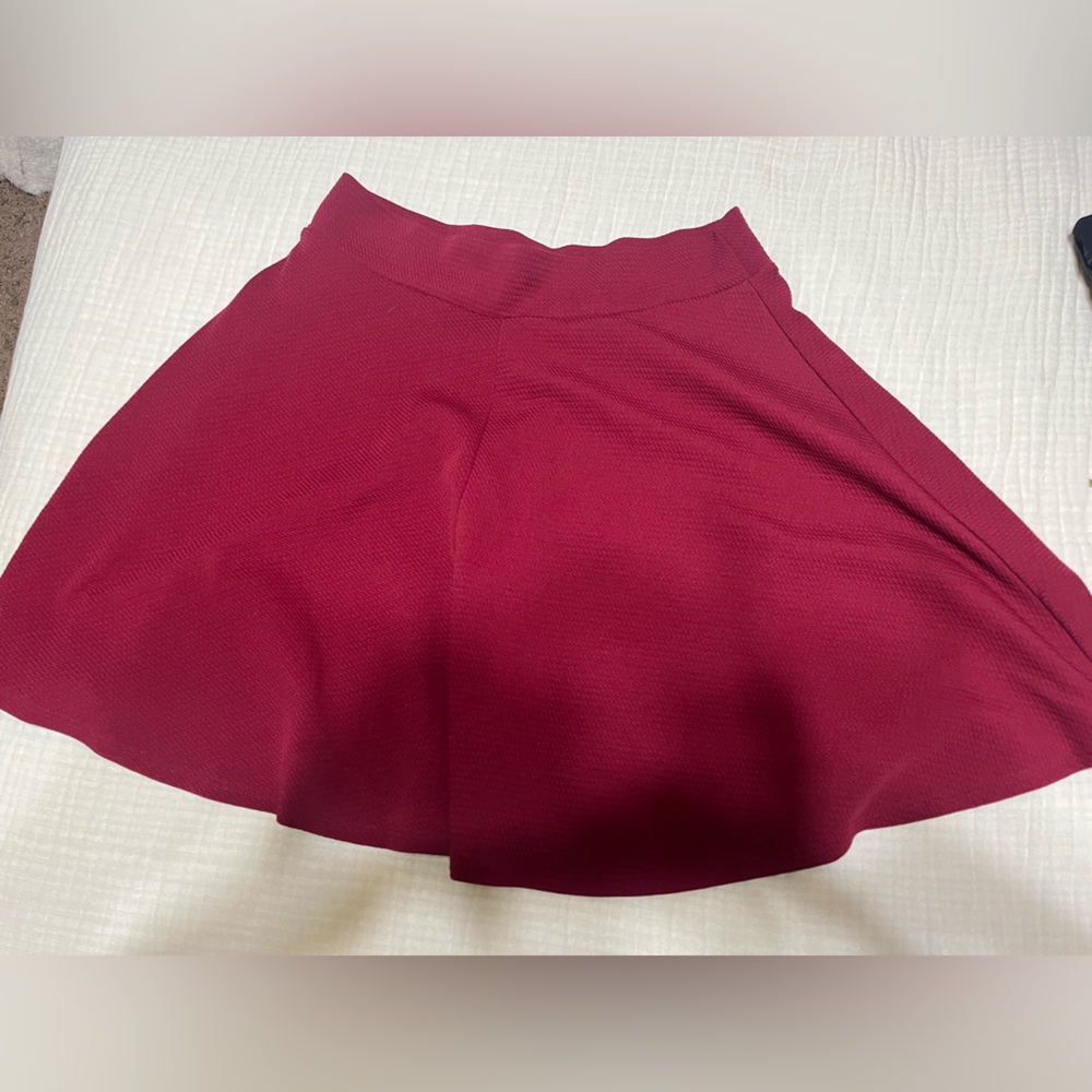Dark red skate skirt